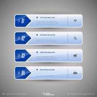 Vector tabs as design elements for business layouts N31
