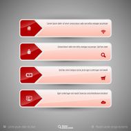 Modern tabs as design elements Business symbols N44