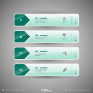 Vector tabs as design elements for business layouts N32