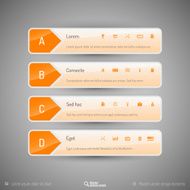Modern tabs as design elements Business symbols N45