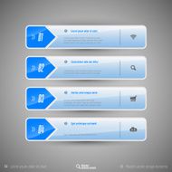 Vector tabs as design elements for business layouts N33