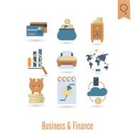 business and finance icon set N162