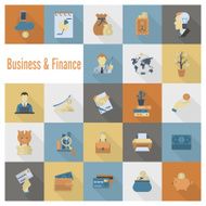business and finance icon set N163