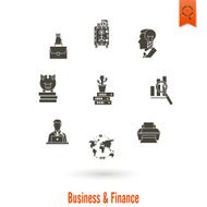 business and finance icon set N168