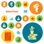 business and finance icon set N169