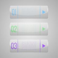 Set of shiny banners with glossy surface for infographics