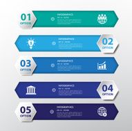 Design flat shadow step number banners graphic or website N4