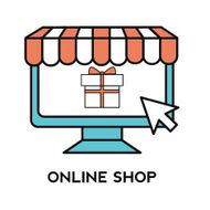 Online shopping process website item buy click pay