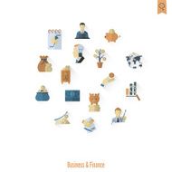 business and finance icon set N174
