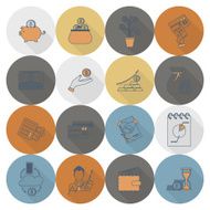 business and finance icon set N175