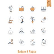 business and finance icon set N176