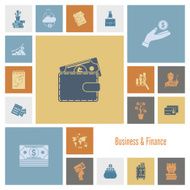 business and finance icon set N177
