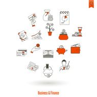 business and finance icon set N179