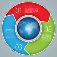 Colorful Circle Arrows Infographic Elements 3 Options