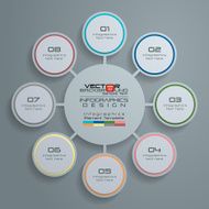 Abstract circle infographic design template N3