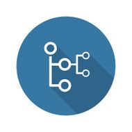 Mind Map Icon Business Concept Flat Design