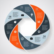 Modern vector info graphic for business project N93