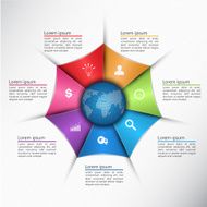 Colorful Triangle with World Globe 7 Options