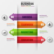 Abstract 3D digital business arrow Infographic N6