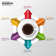 Abstract 3D digital business arrow Infographic N7