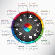 Colorful Circle with 12 Options