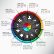 Colorful Circle with 11 Options