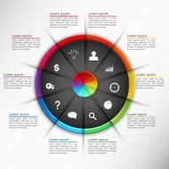 Colorful Circle with 10 Options