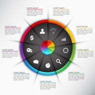 Colorful Circle with 9 Options