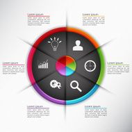 Colorful Circle with 6 Options