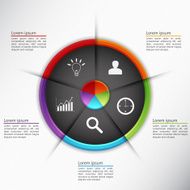 Colorful Circle with 5 Options