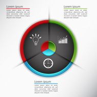 Colorful Circle with 3 Options