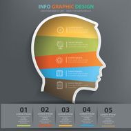 Head info graphic design clean vector N3