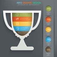Trophy info graphic design clean vector N5