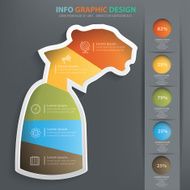 Tiger info graphic design clean vector