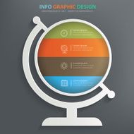 Global info graphic design clean vector N3