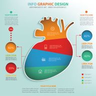 Heart Info graphic design clean vector N2