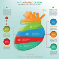 Heart Info graphic design clean vector N3