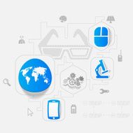technology sticker infographic N4