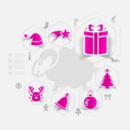 Christmas sticker infographic N3