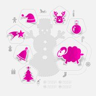 Christmas sticker infographic N5