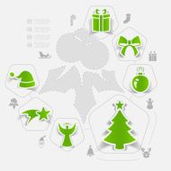 Christmas sticker infographic N8