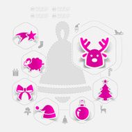 Christmas sticker infographic N9