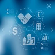 business infographic with unfocused background N97