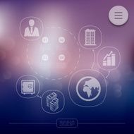 business infographic with unfocused background N98