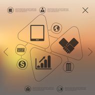 business infographic with unfocused background N99