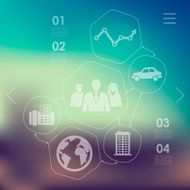business infographic with unfocused background N102