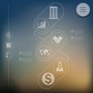 business infographic with unfocused background N103
