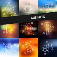 business timeline infographics with blurred background N4