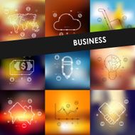 business timeline infographics with blurred background N5