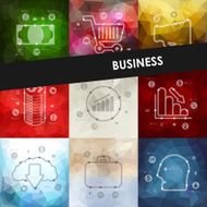 business timeline infographics with blurred background N6
